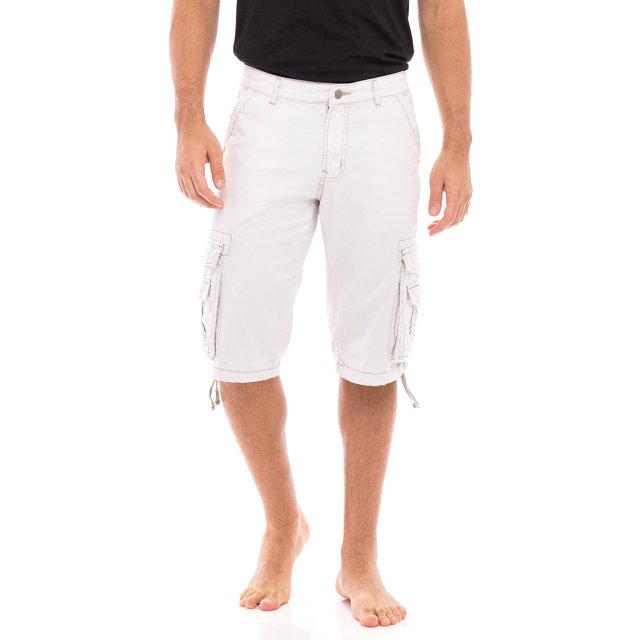 Shorts Cargo en Sergé 100% Coton Coupe Classique pour Hommes