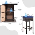 thumbnail image 3 of Costway 5PCS Patio Rattan Bar Table Stool Set Hidden Storage Shelf Cushioned, 3 of 10
