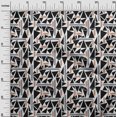thumbnail image 2 of oneOone Polyester Lycra Fabric Leaves & Geometric Printed Fabric 1 Yard 56 Inch Wide, 2 of 4