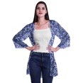 thumbnail image 1 of Moomaya Printed Georgette Beach Clothes For Women Short Shrug Cover Up Cardigan, 1 of 5