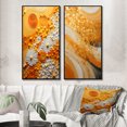 thumbnail image 1 of Designart "Color landscape Abstract Saffron I" Abstract Botanicals Framed Wall Art Set Of 2 - Yellow Floral Framed Wall Art Set Of 2, 1 of 6