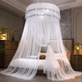 thumbnail image 1 of FcBaudy No-installation Ceiling-mounted Dome Mosquito Net Encrypted And Foldable Mosquito Net Household Princess-style Floor-standing Mosquito Net Polyester bed curtain, 1 of 6