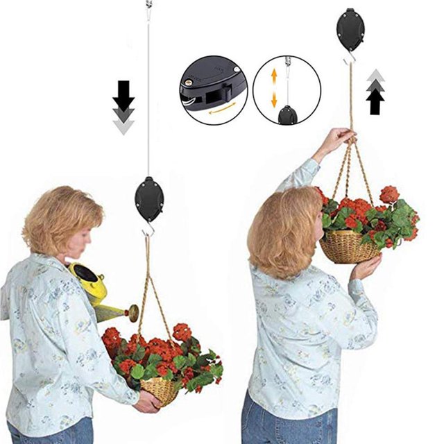 Baohd 2 Pcs Crochets de Suspension Polyvalents Capacité de Charge pour Toutes les Plantes Hauteur Réglable