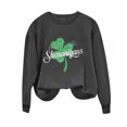 thumbnail image 4 of Levmjia T-Shirts pour Femmes de la Saint-Patrick Hauts Vert Trèfle Col Rond Imprimé Haut à Manches Longues Chandails, 4 of 4
