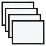 Quartet Whiteboard, Dry Erase Board, Magnetic, 17" x 23", White Board, Black Frame, Includes Dry Erase Markers and Magnets, 4 Pack (MWDW1723M-BK)
