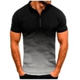 thumbnail image 1 of EGNMCR T-shirts pour Hommes Hommes Manches Courtes Imprimé Col Rabattu Chandail T-Shirt Blouse, 1 of 2