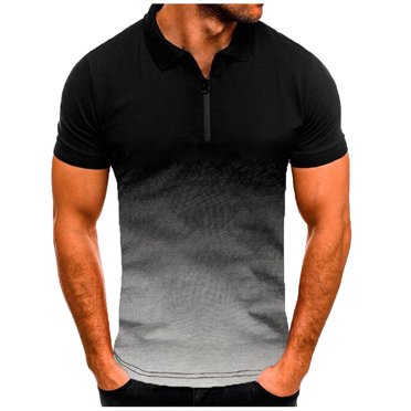EGNMCR T-shirts pour Hommes Hommes Manches Courtes Imprimé Col Rabattu Chandail T-Shirt Blouse