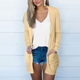 thumbnail image 1 of AherBiu Womens Lightweight Cardigans Longer Length Casual Jacket Crochet Open-Front Sweater Cardigan with Pockets, 1 of 6