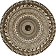 thumbnail image 1 of Ahgly Company Tapis Rond Lavable en Machine Intérieur Transitionnel Gris Minuit, 6 Pieds Rond, 1 of 7