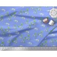 thumbnail image 3 of Soimoi Blue polyester Crepe Fabric Tree & Rhinoceros Animal Decor Fabric Printed Yard 42 Inch Wide, 3 of 5