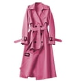 thumbnail image 1 of Soki Women's Long Double-Breasted Trench Coat Fall Winter Jacket with Belt, 1 of 5