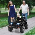 thumbnail image 2 of Patiojoy 12V Kids Ride On Car Electric Vehicle Jeep with Parental Remote Music Horn Headlights Slow Start Function Black, 2 of 10