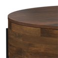 thumbnail image 2 of Pemberly Row Table Basse Tambour Urbain Ronde en Bois de Manguier 38 Pouces L, Noyer Brun, 2 of 9