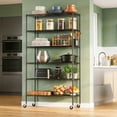 thumbnail image 3 of FDW 6-Tier Wire Shelving Unit, Wheels,  Heavy Duty Metal Rack, Adjustable Storage Shelf for Garage Utility, 2100 Lbs Capacity, Black, 3 of 7