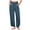 AA-Navy, variant on QATAINLAV Linen Pants for Women High Waisted Wide Leg Beach Pants Casual Pull On Drawstring Elastic Waist Lounge Trousers with Pockets Navy M