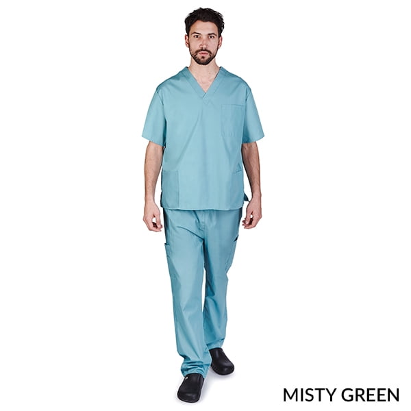 M&M SCRUBS Men's Scrub Set Medical Scrub Top and Pants