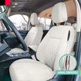 thumbnail image 3 of For 2020-2024 Ford Explorer Base FH Group Neoprene Custom Fit Car Seat Covers Water Resistant - Full Set Solid Beige, 3 of 11