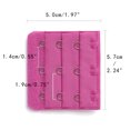 thumbnail image 3 of INSPIRE CHIC Rallonges de Soutien-Gorge pour Femmes à 3 Crochets 3 Rangées Bretelle de Soutien-Gorge Extensible Boucle Crochets Bande de Soutien-Gorge Fuchsia 5, 3 of 5