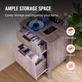 thumbnail image 4 of VEVOR Table d'Appoint Style Ferme Carrée Table de Nuit avec USB et Prises Ensemble de 2 Gris, 4 of 9