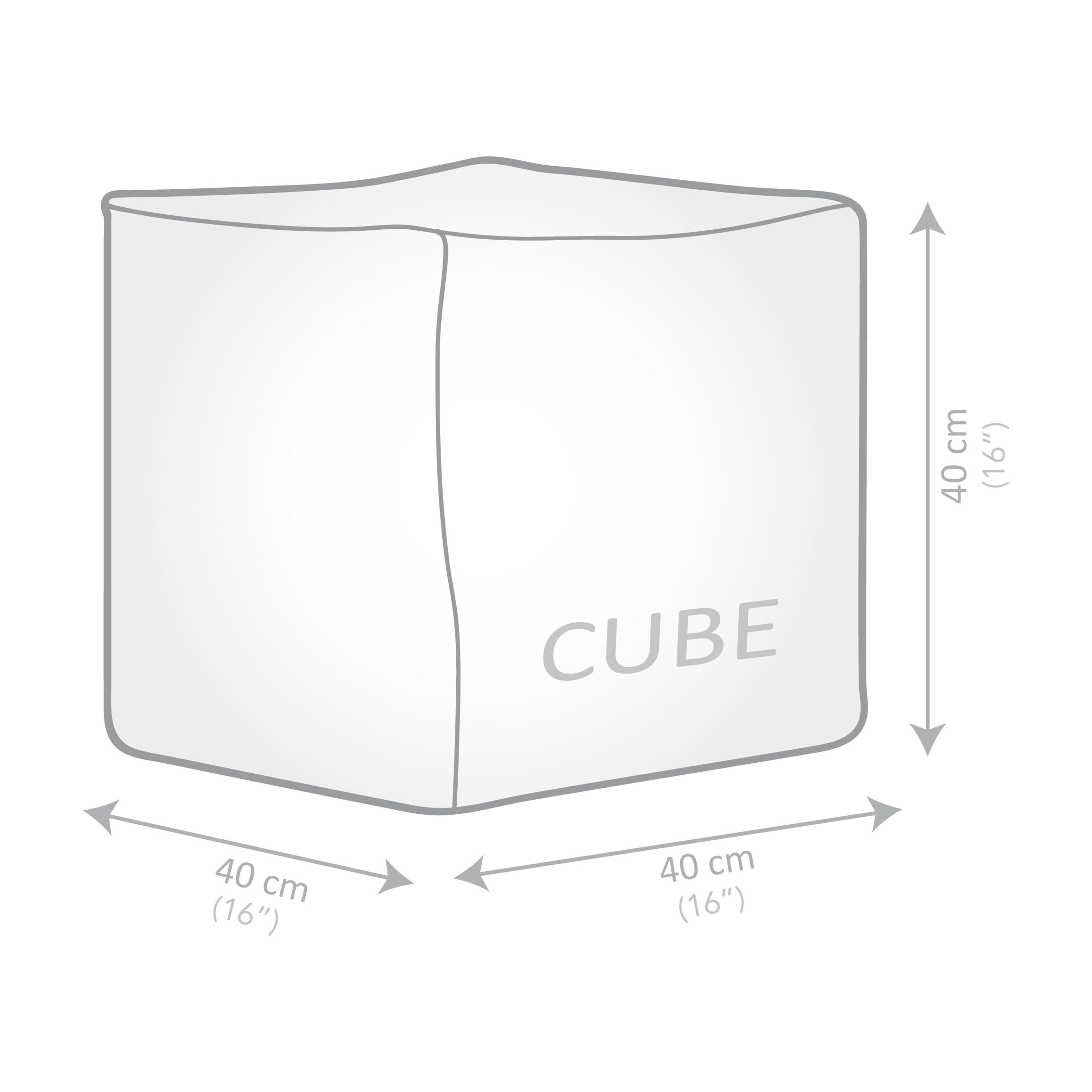 Gouchee Home Cube Soleil Outdoor/Indoor Oceania Ottoman Pouf – Waterproof Cube Pouf with Polystyrene Bead Filling, Lightweight Modern Seating for Patio, Deck, or Living Room