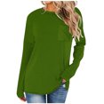 thumbnail image 1 of Timegard Womens Tops Crewneck Long Sleeve Drop Shoulder Basic Tee Fall Casual Loose Tops with Pocket, 1 of 5
