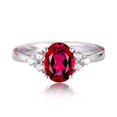 thumbnail image 2 of Riforla Women's Retro Fashion Jewelry Diamond Ring Opening Ring Rings Red, 2 of 8