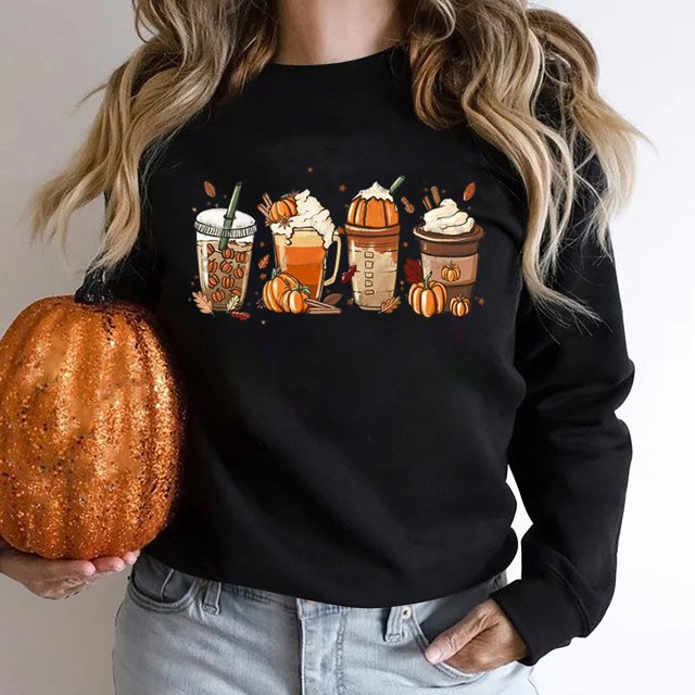 Mode Chandails à Capuchon pour Femmes 2023 Halloween Mode Décontractée Aguichant Imprimée Manches Longues Col Rond Chandail Blouse Hauts Chandails en Molleton Sans Capuche 50 % de Réduction Liquidation Costumes Halloween/noël