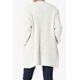 thumbnail image 2 of TheMogan Women's PLUS Loose Fit Popcorn Knit Long Sleeve Pocket Open Sweater Cardigan, 2 of 6