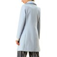 thumbnail image 3 of INSPIRE CHIC Manteau Trench Long pour Femme, Mignon, à Col Rabattu, à Simple Boutonnage, avec Ceinture, 3 of 7