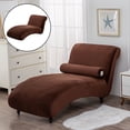 thumbnail image 4 of GROWTH TANK Machine Washable Chaise Lounge Cove Easy Care Polyester Decorative Non-Slip Cozy Coffee, 4 of 8