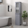 thumbnail image 2 of kleankin Slim Bathroom Storage Cabinet with Adjustable Shelves Drawer, 2 of 10