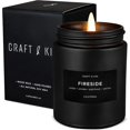 thumbnail image 1 of Craft & Kin Scented Black Candles for Men | Smokey Fireside Scented Candles | Long Lasting with 45 Hour Burn Time, 7.6oz, 1 of 6