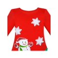 thumbnail image 4 of Robe Fille Manches Longues Noël Snowman Fête 6 Ans, 4 of 6