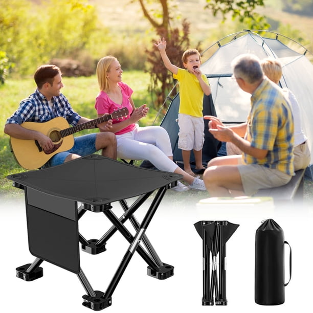Chaise Camping Pliante Ultralégère – Oxford 600D, Capacité 120 Kg, Poche Latérale, Pour Plage, Pêche, Concert