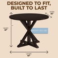 thumbnail image 4 of ROME + OAK Spier 40" Modern Farmhouse Pedestal Round Dining Table, Dark Brown, 4 of 8