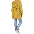 thumbnail image 3 of Pull Femmes Mode en Vrac Grande Taille Capuche de Couleur Unie Manches Longues Pull Tops, 3 of 8