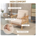 thumbnail image 4 of HOMCOM Fauteuils d'Appoint avec Oreiller, Siège et Dossier Rembourrés, Fauteuil, 4 of 10