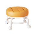 thumbnail image 3 of Lipstore 360 degree Rotating Low Roller Seat Stool Pulley Low Stool for Living Room Kitchen Orange, 3 of 8