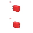 thumbnail image 1 of ZLight Adaptateur de Charge pour Téléphone à Prise US, Prise Murale, Tête de Remplacement, Rouge Melon D\'eau, 2 Ensembles, 1 of 6