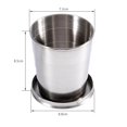 thumbnail image 2 of Herwey Gobelet de Voyage Pliant en Acier Inoxydable P/M/G pour Camping Porte-Clés Rétractable Télescopique Pliable, Gobelet de Camping Rétractable, Gobelet Télescopique, 2 of 4