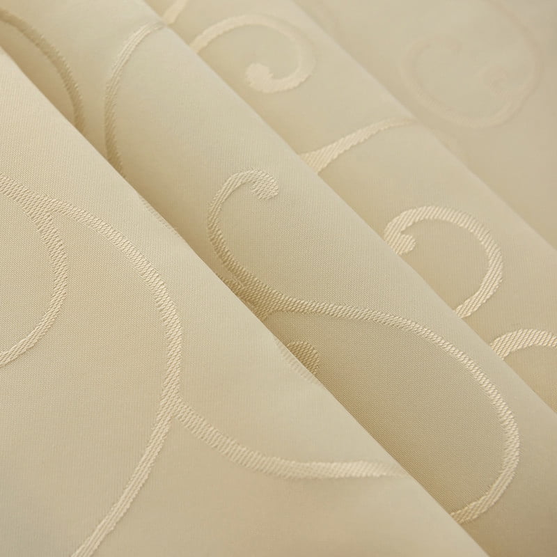 Marina Decoration Jacquard Waterproof Thick Elegant Luxury Premium Solid Damask Branch Scroll Decorative Home Kitchen Tablecloth Liquid Repellent and Stain Resistant