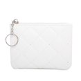 thumbnail image 2 of Ediodpoh Women's Mini Zip Purse Quilted Embroidery Small Wallet For Cards Compact And Stylish White, 2 of 4