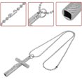 thumbnail image 5 of Baohd Collier Clé de Réglage de Tambour, Clé de Réglage de Tambour, Clé de Tambour Croisée avec Chaîne Collier Argent, 5 of 5