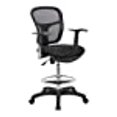 thumbnail image 3 of Office Factor Drafting Chair with Foot Ring, Mesh Back Drafting Clerk Stool, Adjustable Height, Removable Arms Swivel Chair for Office and Home, 3 of 5