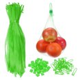 thumbnail image 1 of 100 Pack Reusable Mesh Produce Bags, 40cm/16 Inch Washable Net Storage Bags Reusable Storage Bags with Plastic Buckle for Fresh Fruit Vegetables Seafood, Green, 1 of 6