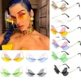 thumbnail image 2 of Lunettes de Soleil Femme Sans Monture Mode Vintage Libellule Steampunk Sans Monture Dégradé Nouveau, 2 of 9