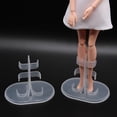 thumbnail image 3 of 5PCS Small Doll Stands, Transparent Standing Aid Bracket For 18 To 30cm Dolls Tabletops Cabinets, 3 of 7
