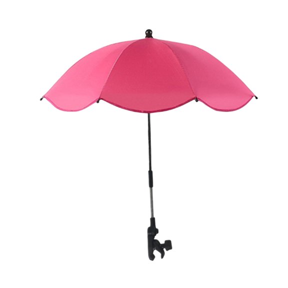 jinwen Parapluie à Pince Compact Ombre pour Plantes pour Voyage Activités de Plein Air Pique-Nique Rouge