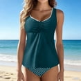thumbnail image 1 of Maillots de Bain pour Femmes, Tankinis pour Femmes Modestes Deux Pièces, Haut de Tankini à Nœud devant avec Bas, Cadeaux des Fêtes, 1 of 3