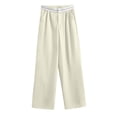 thumbnail image 2 of RKSTN Womns Pants Summer Elastic Waist Color Wide Leg Loose Home Long Pants Lightweight Soft Workout Pants, 2 of 6